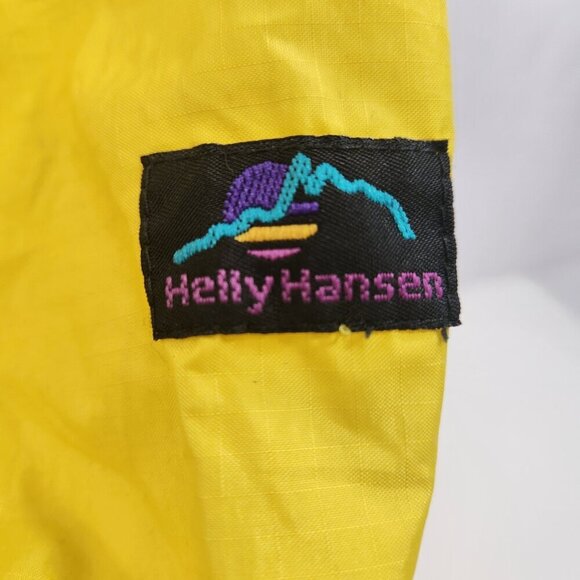 Vintage Helly Hansen 1/2 Zip Pullover Windbreaker Yellow Mens - Picture 2 of 9